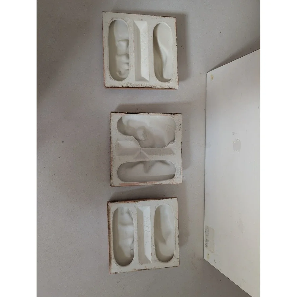 VTG 3D Mushroom Wall Art Plaque Trio Set Home Decor 5.5